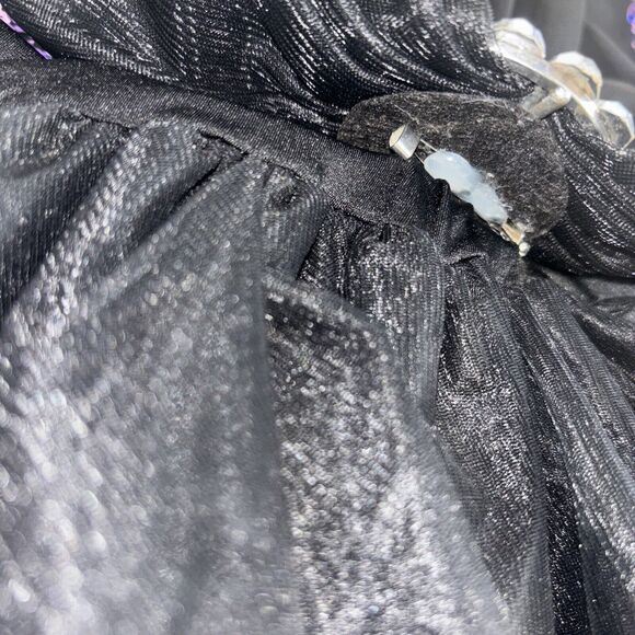 Art Stone Valerie Purple Black Sequin Dance Romper with Skirt Size LA Large - Picture 13 of 16